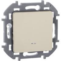 Переключатель 1-кл. Inspiria 10А IP20 250В 10AX с подсветкой/индикацией механизм сл. кость IEK 673661