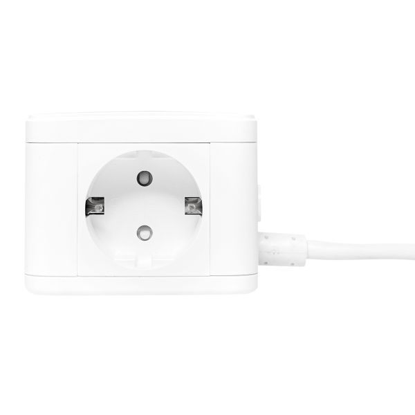 Удлинитель "Куб" 2х1.3м 2USB 2.4А+Type C + Ночник 1кв.мм EKF UBA-CUB-2-TC