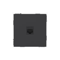 Розетка компьютерная 1-м KANT RJ45 кат.6A без шторки черн. уголь DKC 7012673