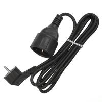 Удлинитель-шнур 1х2м с заземл. 16А IP20 ПВС 3х1 черн. DOMTOK 2341