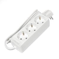 Удлинитель 3х1.5м с заземл. 10А IP20 2.2кВт ПВС 3х0.75 бел. DOMTOK 2373