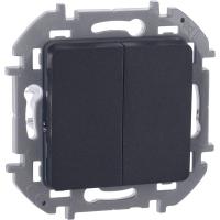 Выключатель 2-кл. Inspiria 10А IP20 250В 10AX механизм антрацит IEK 673623
