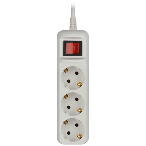 Удлинитель 3х3м с заземл. 10А IP20 UX-3es-3m ПВС 3х0.75 с выкл. Эра Б0035751