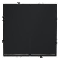 Переключатель проходной 2-кл. СП S70 10А с подсветкой механизм графит Voltum VLS020407