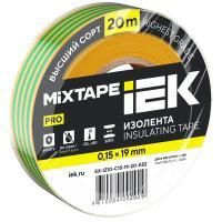 Изолента 0.15х19мм (рул.20м) желт./зел. IEK EX-IZ10-C15-19-20-K52