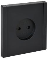 Розетка 1-м СП FORTE&PIANO FP118 10А без заземл. без защ. шторок винт. крепл. черн. IEK FP-R10-10-K02