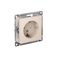 Розетка 1-м СП AtlasDesign 16А IP20 с заземл. защ. шторки механизм беж. SE ATN000245
