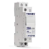 Контактор модульный 18мм 20А 230В АС 2НО PRIZMA TOKOV ELECTRIC TKE-PZ-MC-1-20-230-20