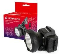 Фонарь аккумуляторный налобный LED5365 5LED 2 режима 220В пластик. черн. (бокс) Ultraflash 11648