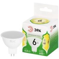 Лампа светодиодная GREEN LINE MR16-6W-830-GU5.3 GL 6Вт софит 3000К свет тепл. GU5.3 Эра Б0067076