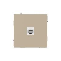 Розетка компьютерная 1-м KANT RJ45 кат.6A без шторки ванильн. марципан DKC 7015673