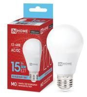 Лампа светодиодная низковольтная LED-MO-PRO 15Вт грушевидная 6500К холод. бел. E27 1200лм 12-48В IN HOME 4690612036366