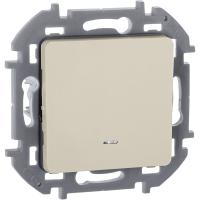Переключатель 1-кл. Inspiria 10А IP20 250В 10AX с подсветкой/индикацией механизм сл. кость IEK 673661