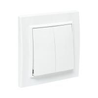 Выключатель 2-кл. СП Минск 10А IP20 бел. Basic EKF ERV10-023-10