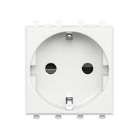 Розетка 1-м 2мод. Avanti "Белое облако" 16А IP20 2P+E защ. шторки бел. DKC 4400002