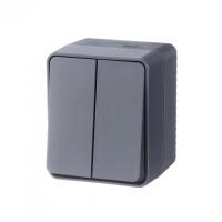 Выключатель 2-кл. ОП AtlasDesign PROFI IP54 10AX антрацит SE ATN544051