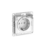 Розетка AtlasDesign Aqua 16А IP44 с заземл. защ. шторки с прозр. крышкой быстрозажим. клем. механизм бел. SE ATN440146S