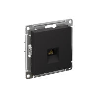 Розетка компьютерная 1-м AtlasDesign RJ45 кат.5E механизм карбон SE ATN001083