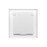 Розетка 1-м СП Бриллиант 16А IP20 с заземл. с крышкой бел. UNIVersal 7947649