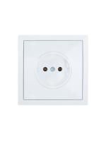 Розетка 1-м СП ZIMA 16А IP20 без заземл. безвинтов. зажим ПБТ механизм бел. LEZARD 704-0288-121BQC