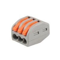 Клемма монтажная рычажного соединения PTC-3P 222-413 BL/10 450В 32А 0.08-2.5(4.0)кв.мм JazzWay 5050730