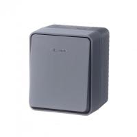 Выключатель 1-кл. ОП AtlasDesign PROFI IP54 10AX с подсветкой антрацит SE ATN544013