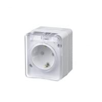 Розетка 1-м ОП AtlasDesign PROFI 16А IP54 250В заземл. защ. шторки бел. SE ATN540145