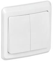 Выключатель 2-кл. СП Вега 10А IP20 ВС10-2-0-ВБ бел. GENERICA EVV20-K01-10-DM