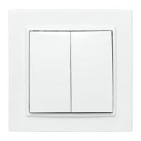 Выключатель 2-кл. СП Минск 10А IP20 бел. Basic EKF ERV10-023-10