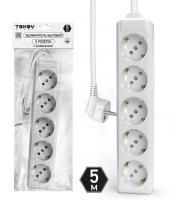 Удлинитель 5х5м с заземл. 10А 3х1.5 TOKOV ELECTRIC TKL-C01-BU5-5-1.5-Z