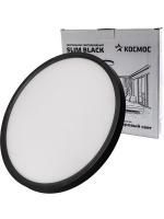 Светильник светодиодный SLIM BLACK 38Вт 4500К IP40 2650лм 230В 400х25мм КОСМОС KSlim38w_B4500K