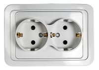 Розетка 2-м CLASSICO с заземл. 2128 бел. ASD / IN HOME 4680005959921