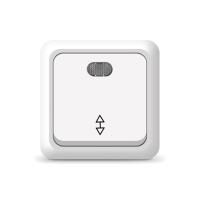 Переключатель проходной 1-кл. ОП Олимп 10А IP20 с подсветкой бел. UNIVersal О0125