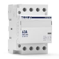 Контактор модульный 54мм 63А 230В АС 2НО 2НЗ PRIZMA TOKOV ELECTRIC TKE-PZ-MC-3-63-230-22
