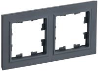 Рамка 2-м BRITE РУ-2-БрГ графит IEK BR-M22-K53