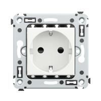 Розетка 1-м СП 2мод. Avanti "Белое облако" 16А IP20 2P+E защ. шторки бел. DKC 4400003