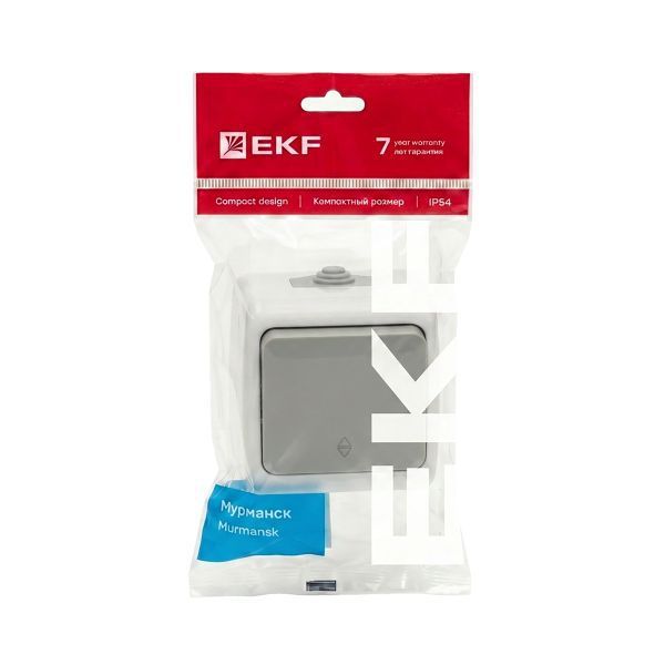 Переключатель проходной 1-кл. ОП Мурманск 10А IP54 сер. EKF EFV10-025-30-54