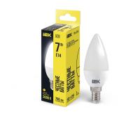 Лампа светодиодная C35 7Вт свеча 3000К E14 230В IEK LLE-C35-7-230-30-E14