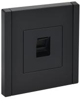 Розетка компьютерная RJ45 кат.5E FORTE&PIANO FP132 черн. IEK FP-K10-1-K02