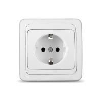 Розетка 1-м СП Валери 16А IP20 с заземл. бел. UNIVersal В0028