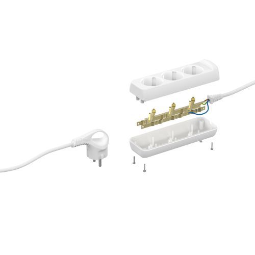 Удлинитель 3х1.5м с заземл. 10А IP20 UX-3e-1.5m ПВС 3х0.75 Эра Б0038575