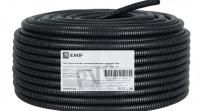 Труба гофрированная ПВХ d20мм с протяжкой черн. (уп.100м) Plast EKF tg-z-20-100-black
