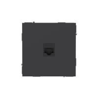 Розетка компьютерная 1-м KANT RJ45 кат.6A без шторки черн. уголь DKC 7012673