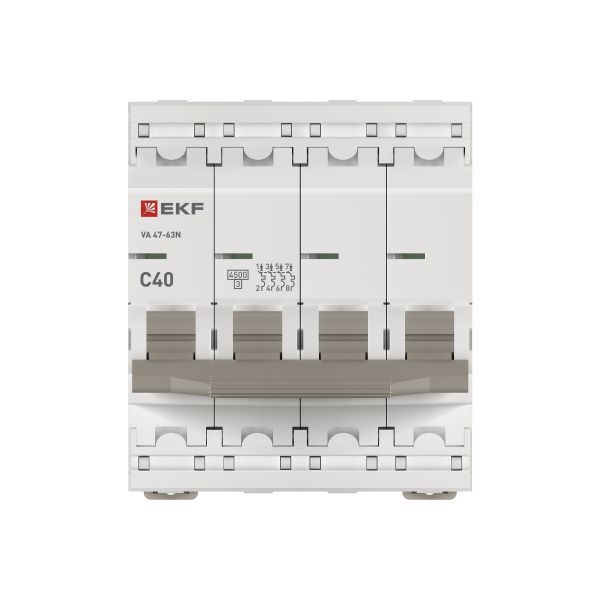 Выключатель автоматический 4п C 40А 4.5кА ВА 47-63N PROxima EKF M634440C