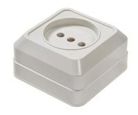 Розетка 1-м ОП Bolleto 7022 16А IP20 бел. ASD / IN HOME 4680005959785