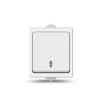 Переключатель проходной 1-кл. ОП Аллегро 10А IP54 (еврослот) бел. UNIVersal 5563484