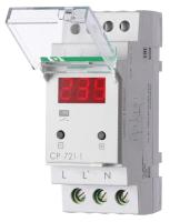 Реле напряжения CP-721-1 (CP-721-63A) (однофазное; цифровая индикация; напряжение питания 50-450В контакт 1NO 63А встроен. таймер регистрация аварий в памяти индикация текущего напряжения) (аналог УЗМ) F&F EA04.009.013