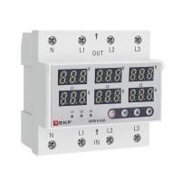 Реле напряжения и тока трехфазное с дисплеем MRVA-3 63A EKF MRVA-3-63A