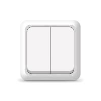 Выключатель 2-кл. ОП Олимп 10А IP20 бел. UNIVersal О0023