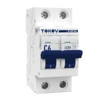 Выключатель автоматический модульный 2п C 6А 4.5кА PRIZMA TOKOV ELECTRIC TKE-PZ45-MCBI-2-6-C